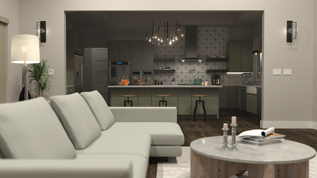 architectural rendering of New Construction Open Living Room - Burnet Texas