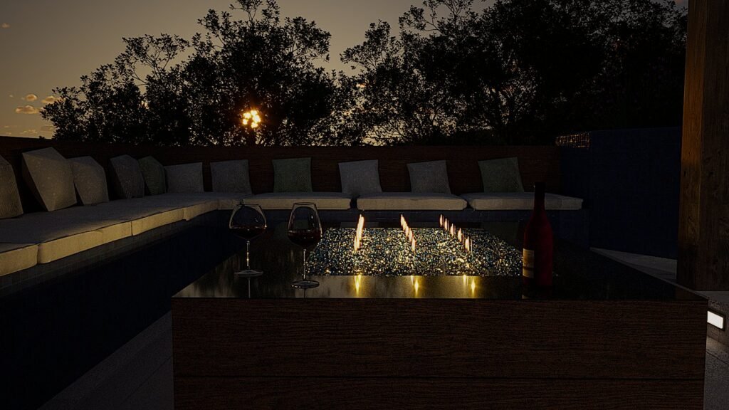 architectural rendering of Lake LBJ Texas Firepit