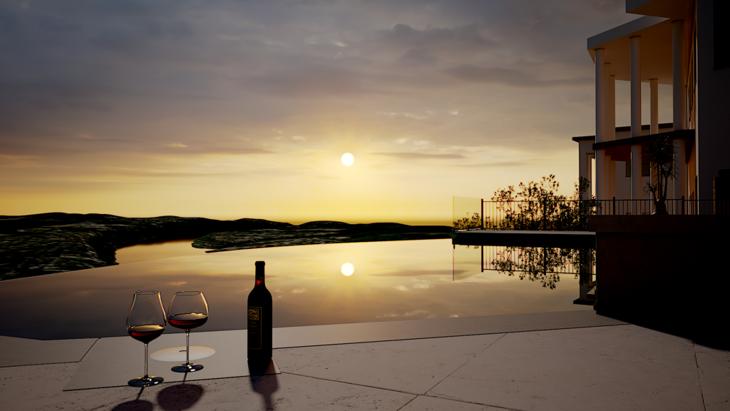 architectural rendering of Pool Renovation Lake Austin Texas