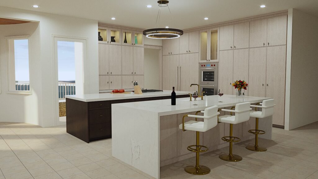 architectural rendering of Kitchen Remodel - Horeshoe Bay Texas (Cordi Woodworks)