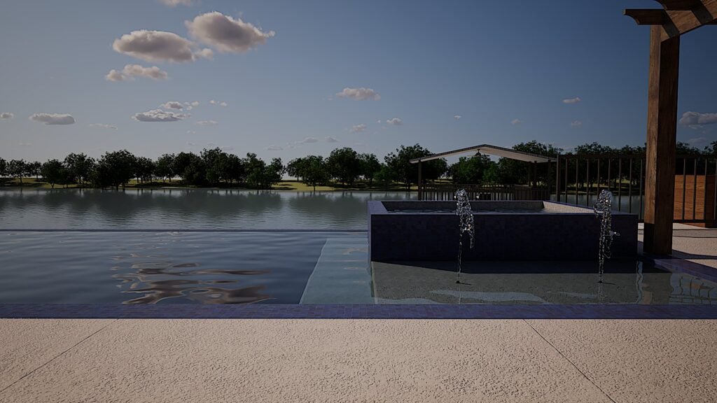 architectural rendering of Pool on Lake LBJ Texas