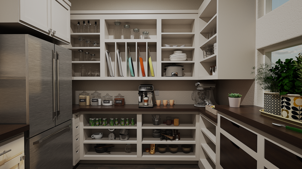 architectural rendering of Custom Butler's Pantry - Burnet Texas Cordi Woodworks