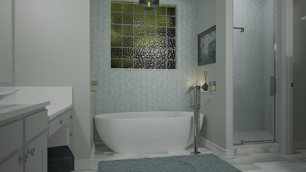architectural rendering of Master Bath Remodel Dripping Springs Texas
