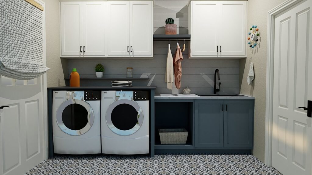 architectural rendering of Laundry room remodel - Boerne Texas